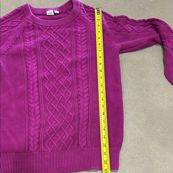 GAP Fuchsia Cable Knit Sweater - Picture 6 of 6